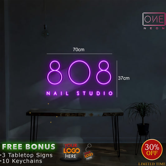 808 NAIL STUDIO | LED Neon Sign (waterproof option)