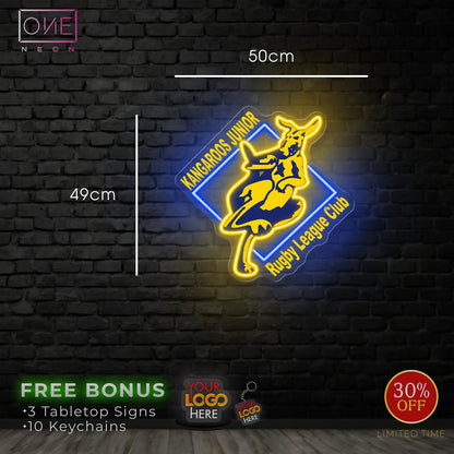 KANGAROOS JUNIOR RUGBY LEAGUE CLUB | LED Neon Sign