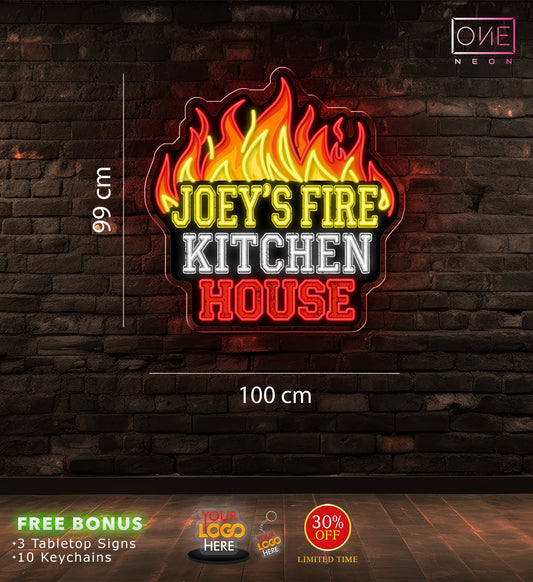 JOEY'S FIRE KITCHEN HOUSE | LED Neon Sign (waterproof)