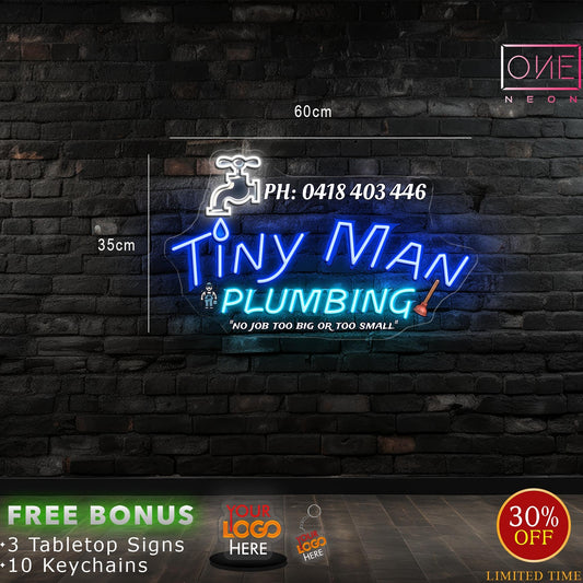 TINY MAN PLUMBING | LED Neon Sign