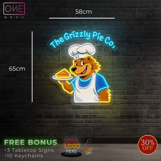 The Grizzly Pie Co | LED Neon Sign