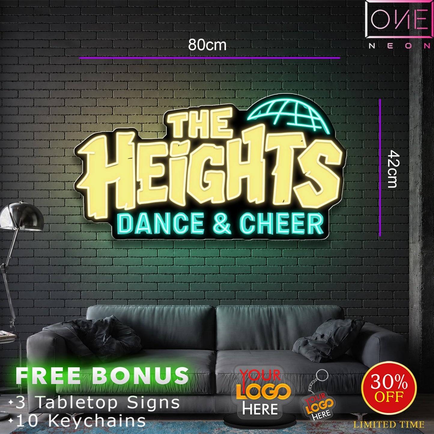 THE HEIGHTS DANCE & CHEER | LED Neon Sign