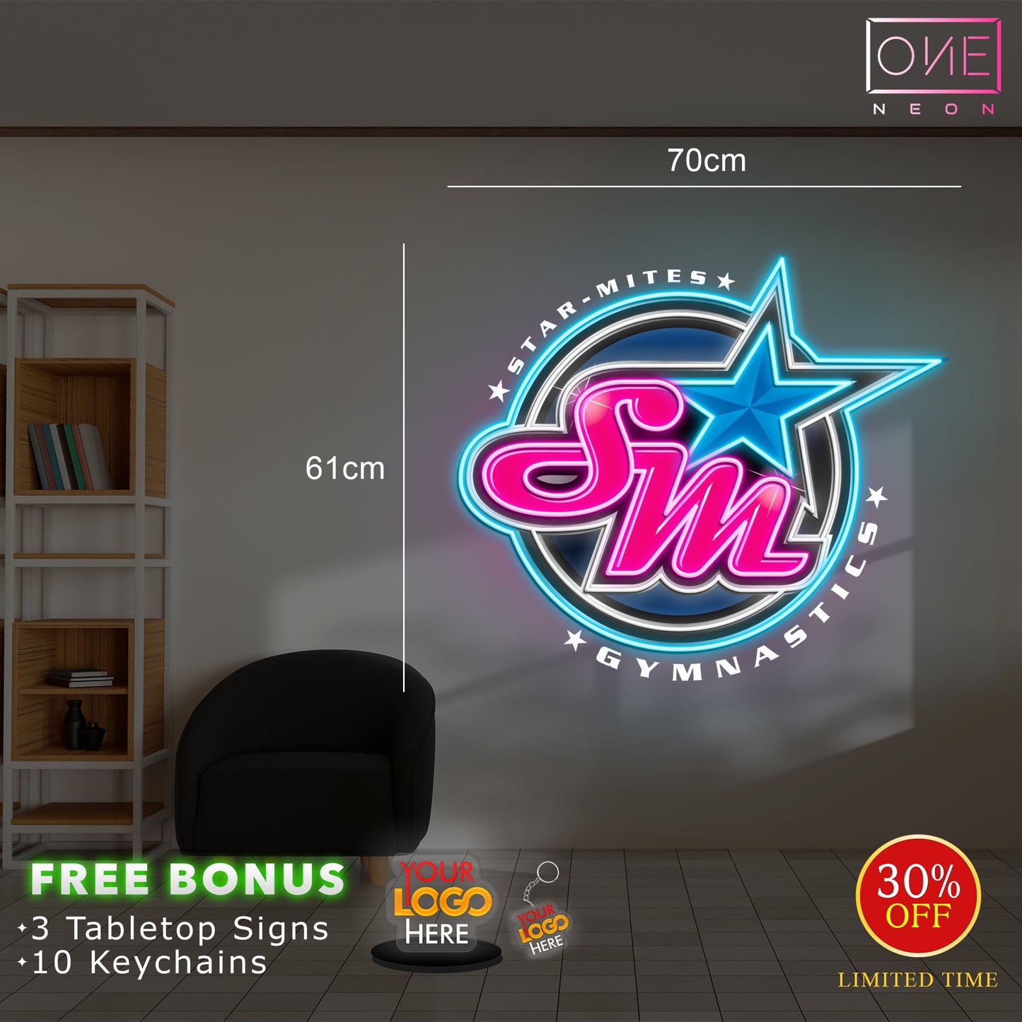 SM logo | LED Neon Sign (2 signs)