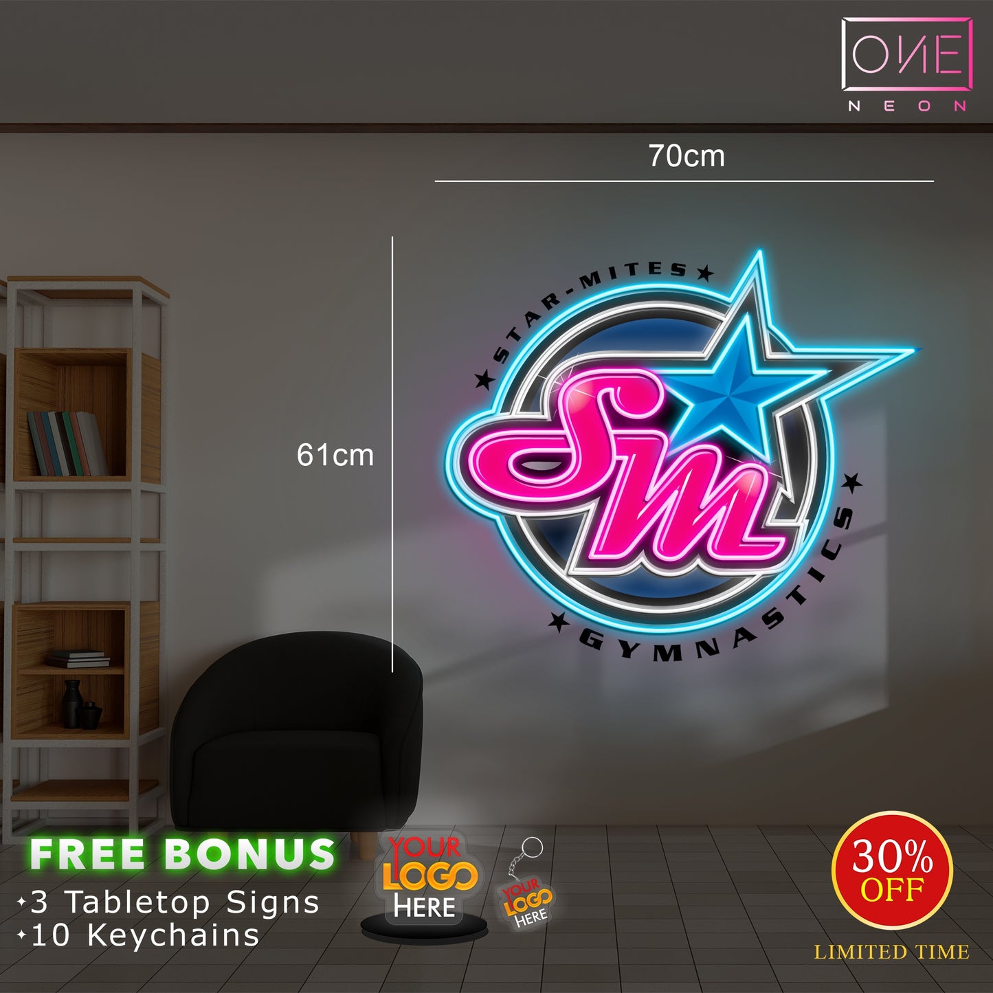 SM logo | LED Neon Sign (2 signs)