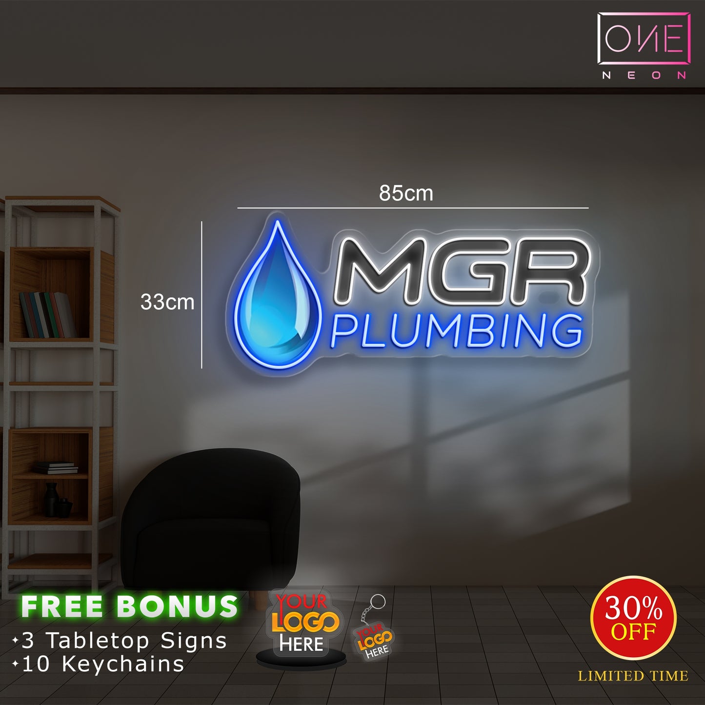 MGR PLUMBING & LEAK DETECTION | LED Neon Sign (2 signs)
