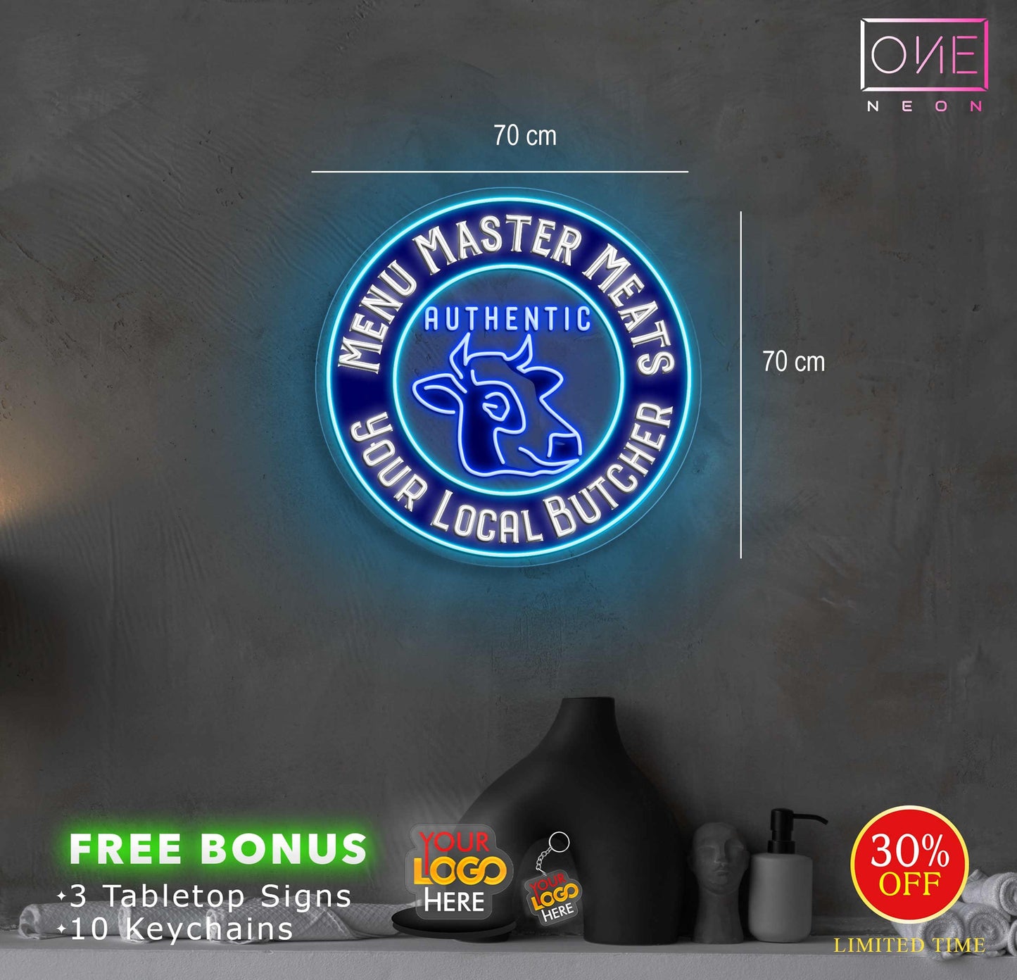 MENU MASTER MEATS | LED Neon Sign