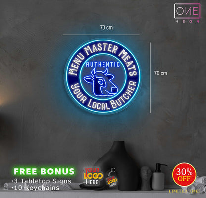 MENU MASTER MEATS | LED Neon Sign