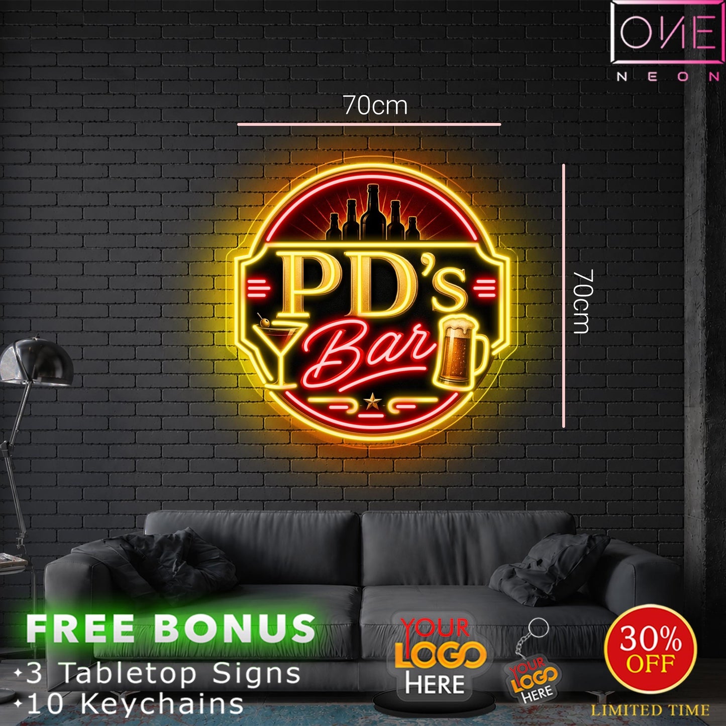 PD'S BAR | LED Neon Sign