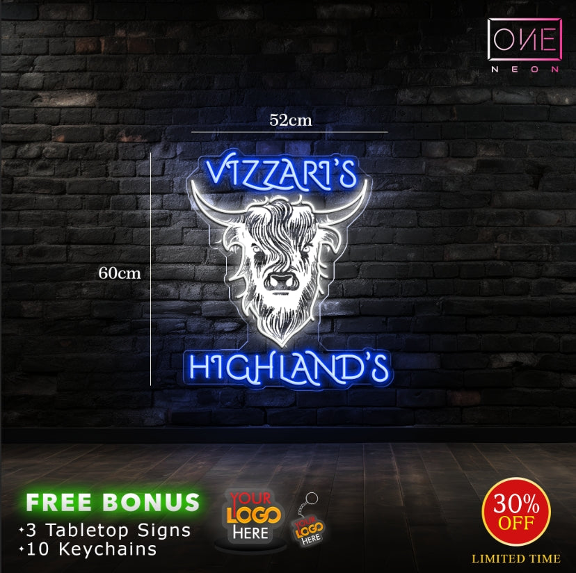 VIZZART'S HIGHLAND'S | LED Neon Sign