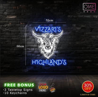 VIZZART'S HIGHLAND'S | LED Neon Sign