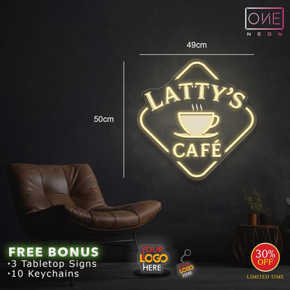 LATTY'S CAFE | LED Neon Sign
