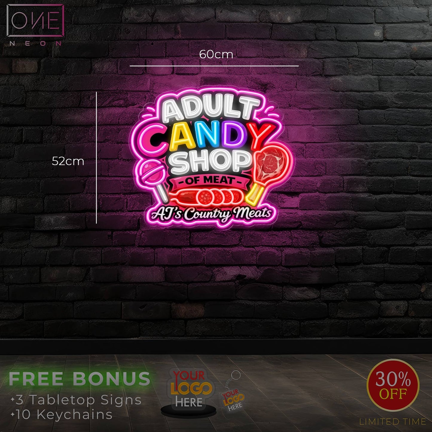 ADULT CANDY SHOP | LED Neon Sign