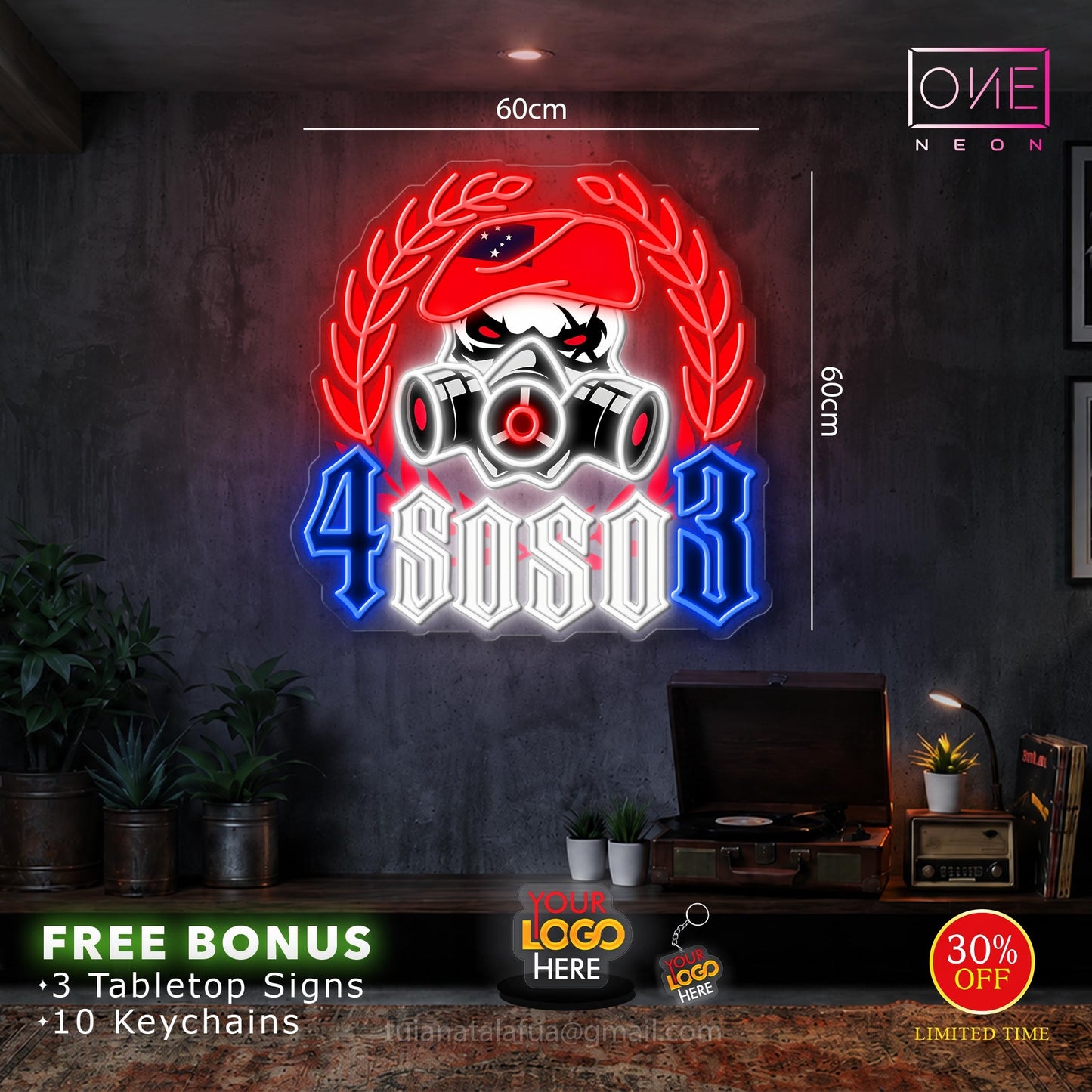 4SOSO3 logo | LED Neon Sign