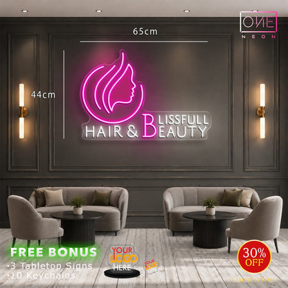 HAIR & BLISSSFULL BEAUTY | LED Neon Sign