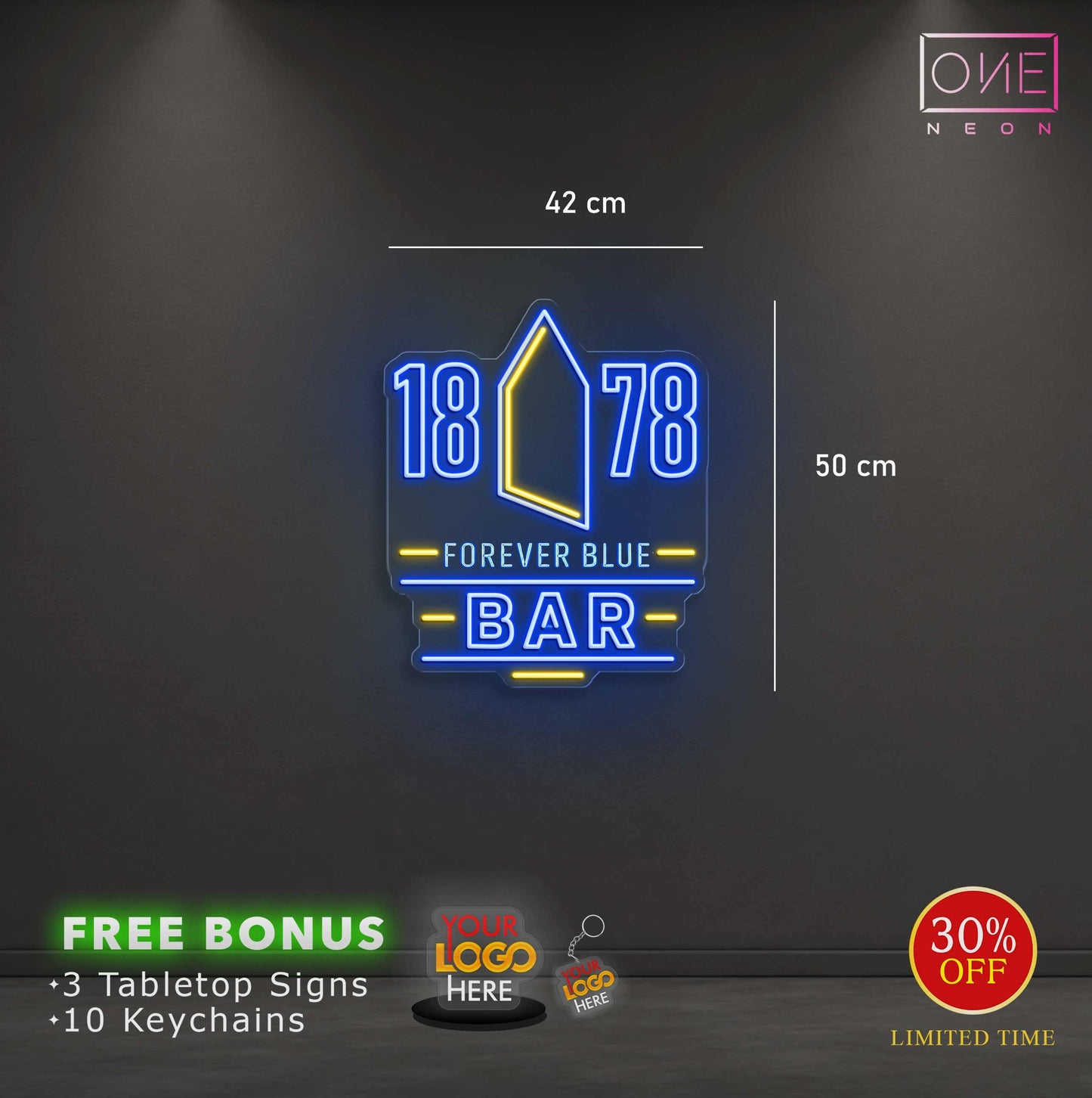 FOREVER BLUE BAR | LED Neon Sign
