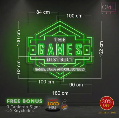 THE GAMES DISTRICT | LED Neon Sign