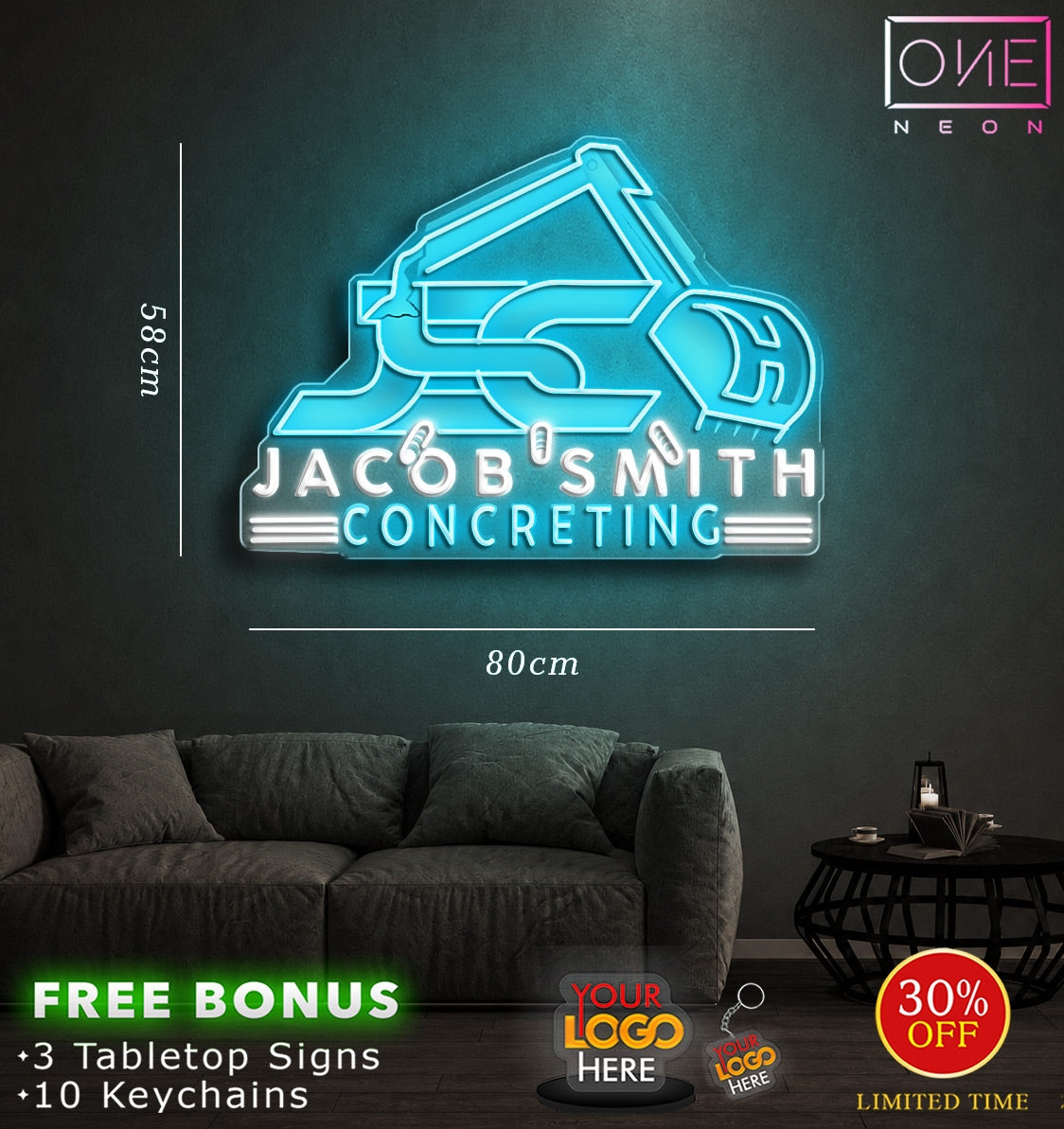 JACOB SMITH CONCRETING| LED Neon Sign