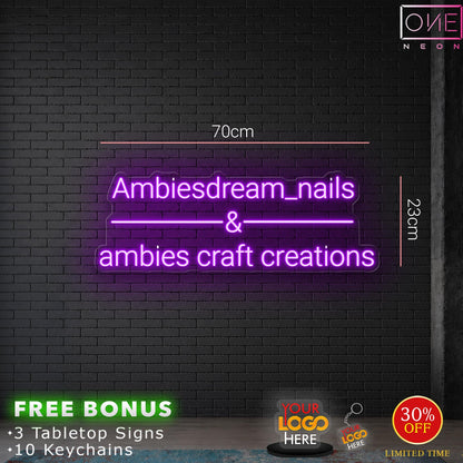 Ambiesdream nails & Ambies Craft Creations | LED Neon Sign