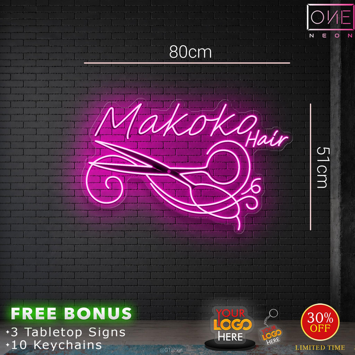 Makoko hair | LED Neon Sign