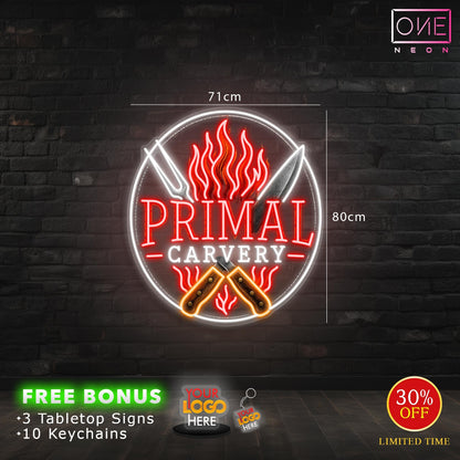 PRIMAL CARVERY | LED Neon Sign