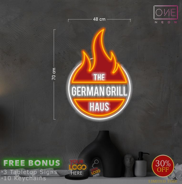 THE GERMAN GRILL HAUS | LED Neon Sign (2 waterproof signs)