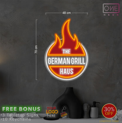 THE GERMAN GRILL HAUS | LED Neon Sign (2 waterproof signs)