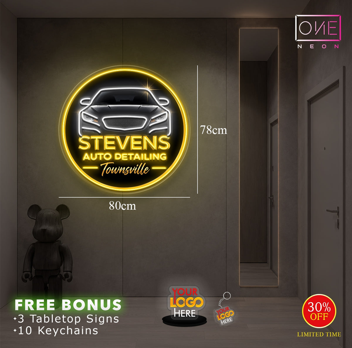 STEVENS AUTO DETAILING | LED Neon Sign