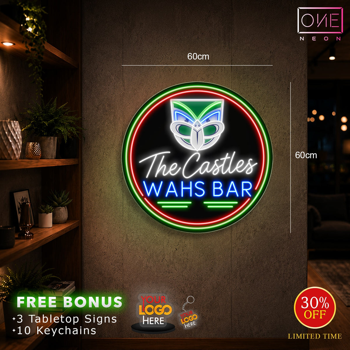 THE CASTLES WAHS BAR | LED Neon Sign
