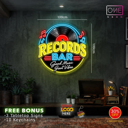 RECORDS BAR | LED Neon Sign