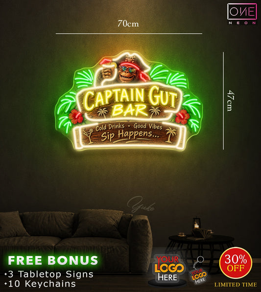 CAPTAIN GUT BAR | LED Neon Sign