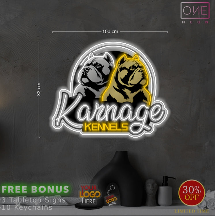 Karnage KENNELS | LED Neon Sign (waterproof)