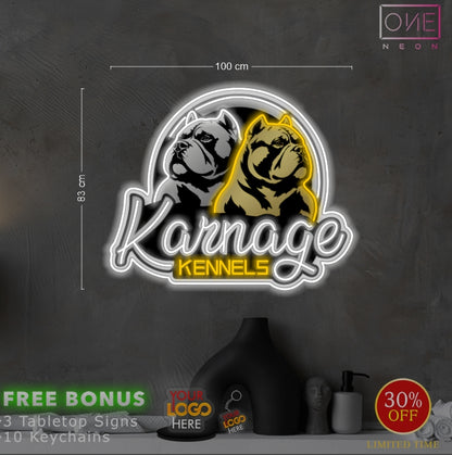 Karnage KENNELS | LED Neon Sign (waterproof)