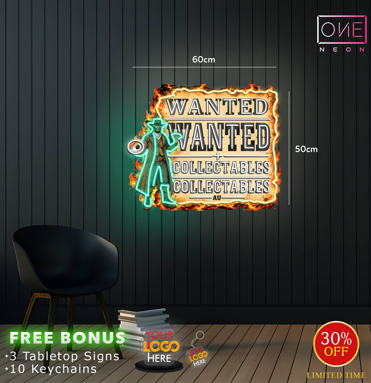 WANTED COLLECTABLES | LED Neon Sign