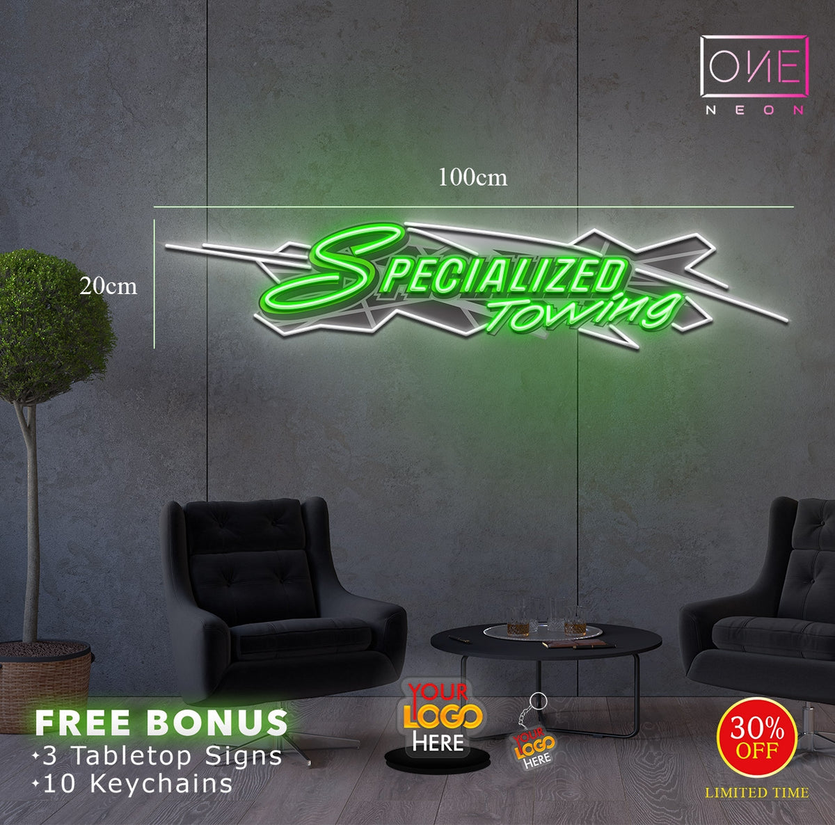 SPECIALIZED TOWING  | LED Neon Sign