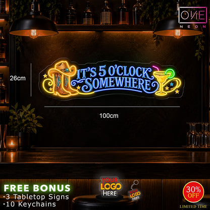 IT'S 5 O'CLOCK SOMEWHERE | LED Neon Sign