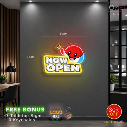 NOW OPEN | LED Neon Sign