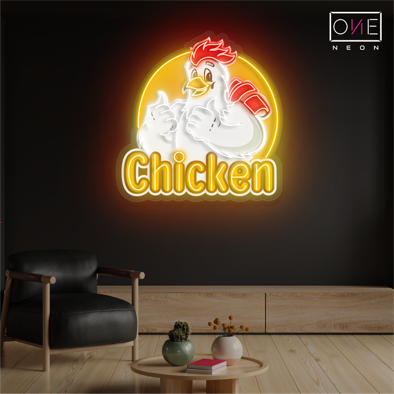 Clucky's Chicken Artwork Led Neon Sign