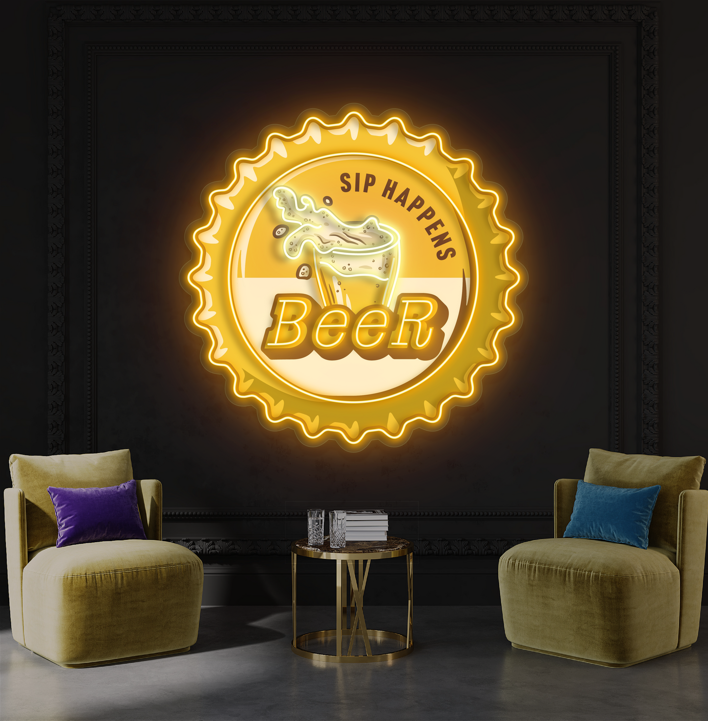 Sip Happens Beer Artwork Led Neon Sign