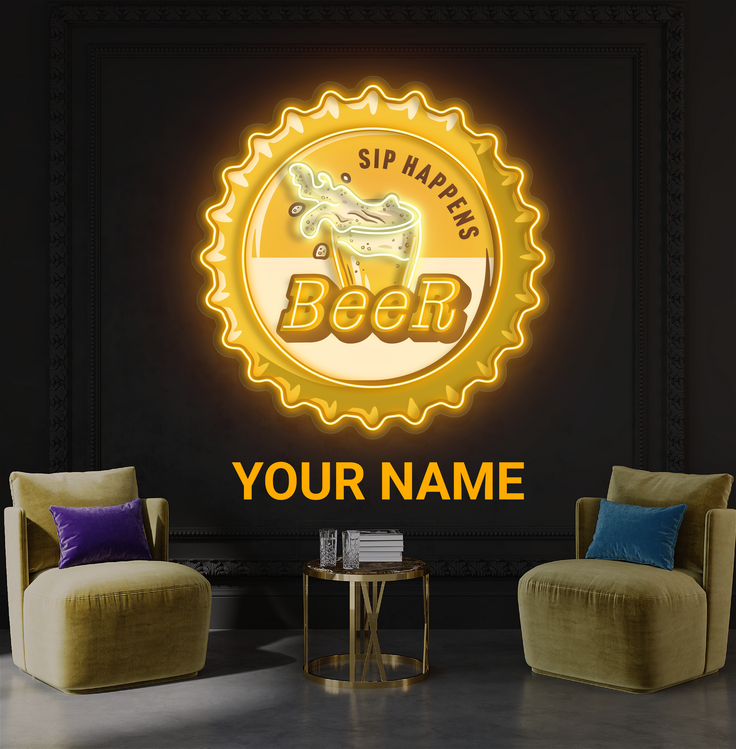 Sip Happens Beer Artwork Led Neon Sign