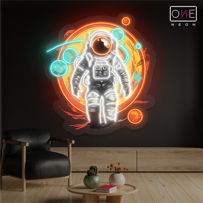 Astronaut Journey Artwork Led Neon Sign