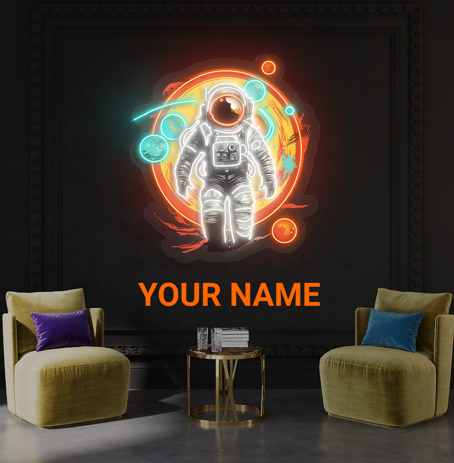 Astronaut Journey Artwork Led Neon Sign