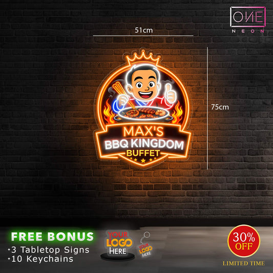 Max's BBQ kingdom buffet | LED Neon Sign
