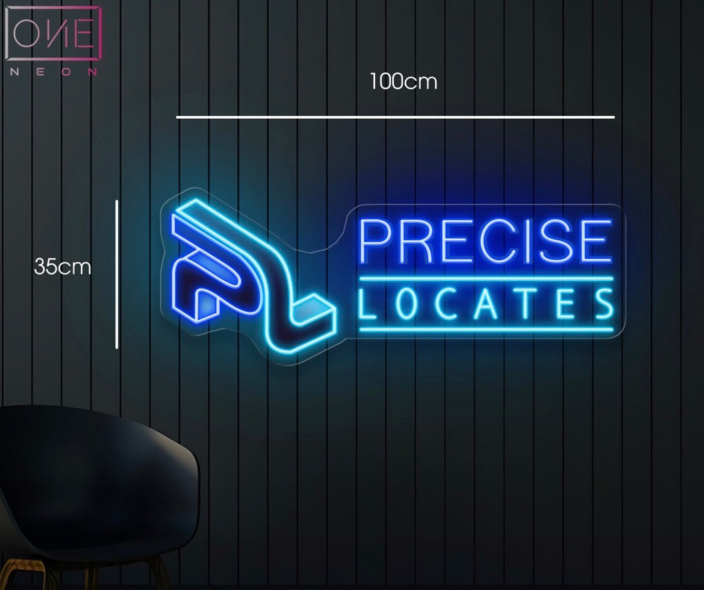 PRECISE LOCATES + PRECISE SURVEYS | LED Neon Sign (2 signs)