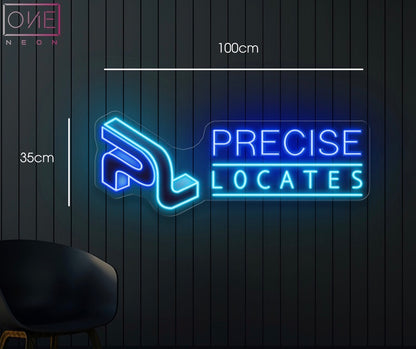 PRECISE LOCATES + PRECISE SURVEYS | LED Neon Sign (2 signs)