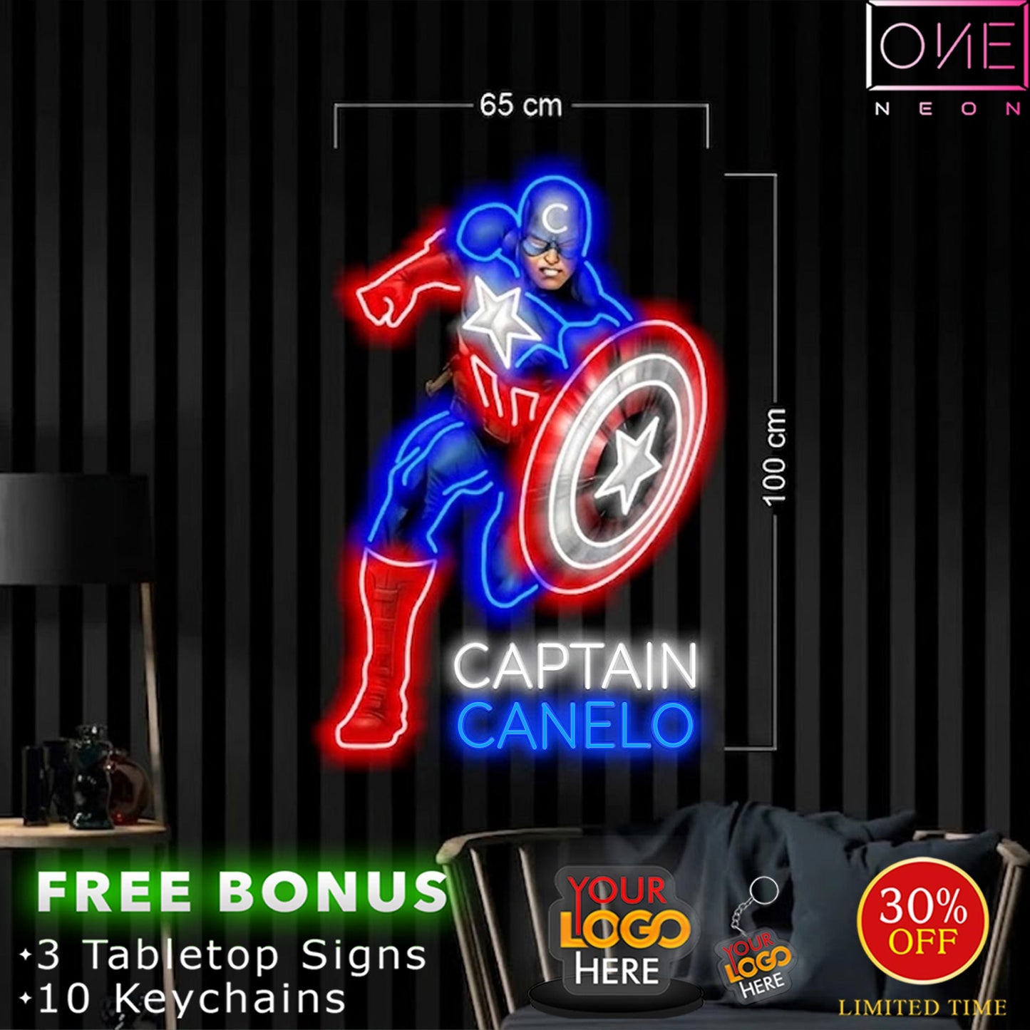 CAPTAIN CANELO | LED Neon Sign