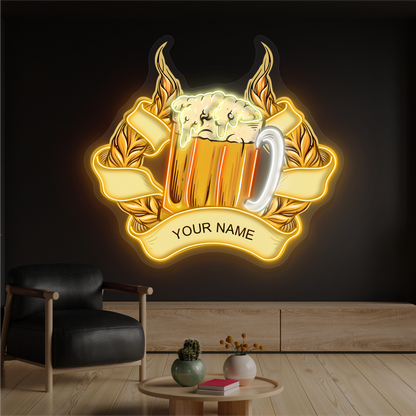 Golden Ale Artwork Led Neon Sign