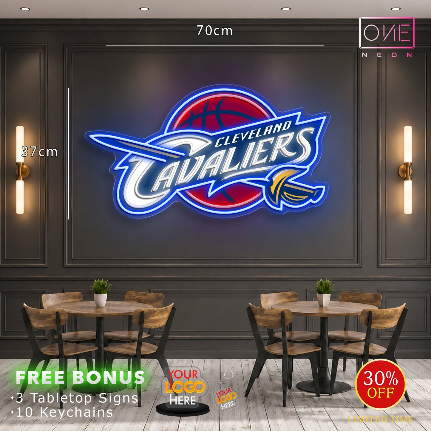 Cavaliers + NBA | LED Neon Sign (2 signs)