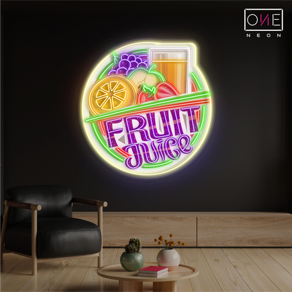 Enseigne au néon à LED Fruite Juice Artwork