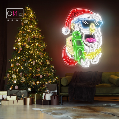 Gangsta Santa Artwork Led Neon Sign