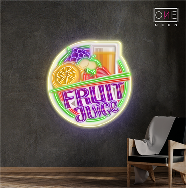 Enseigne au néon à LED Fruite Juice Artwork